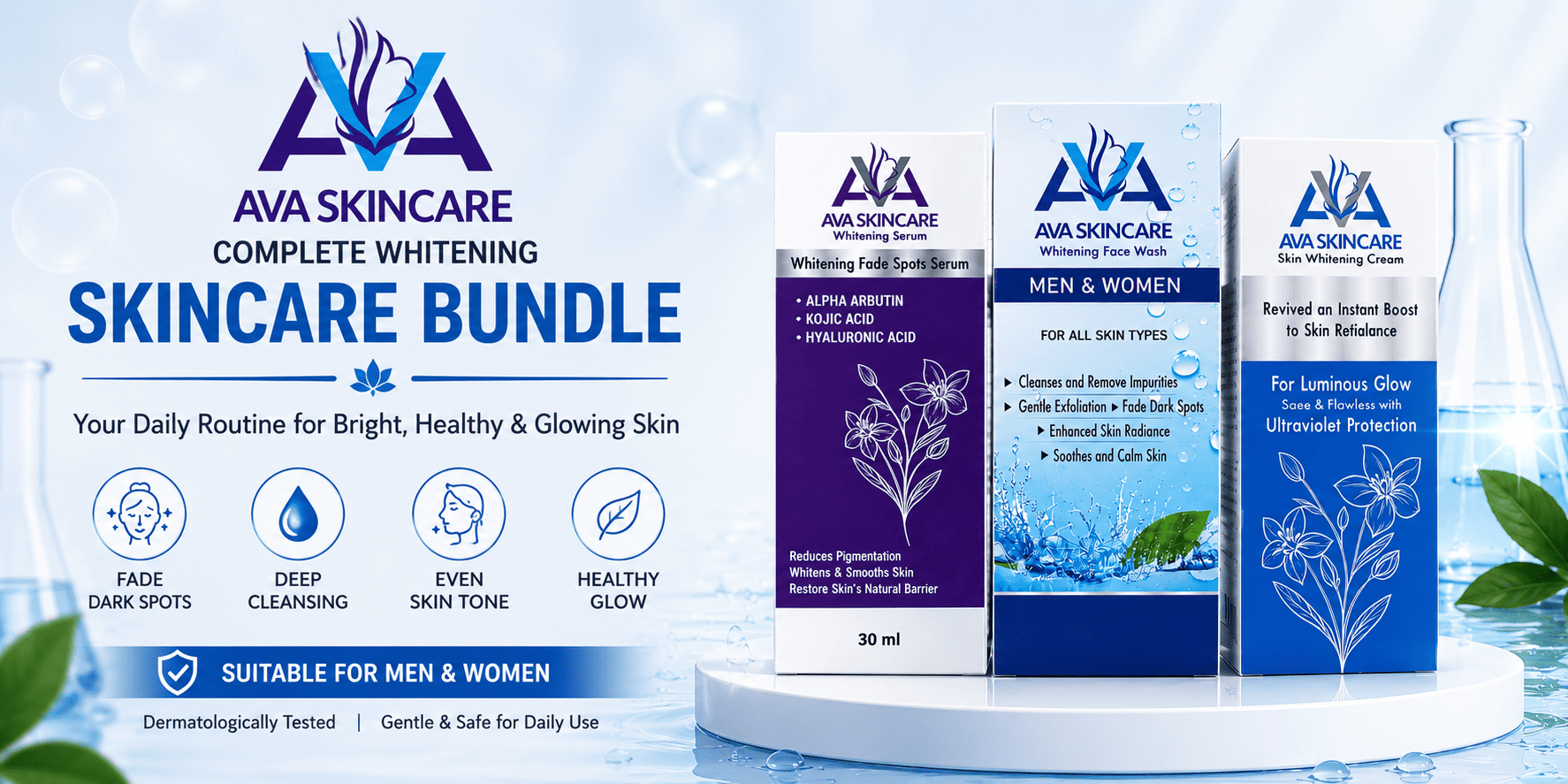 AVA Skincare Complete Whitening Bundle