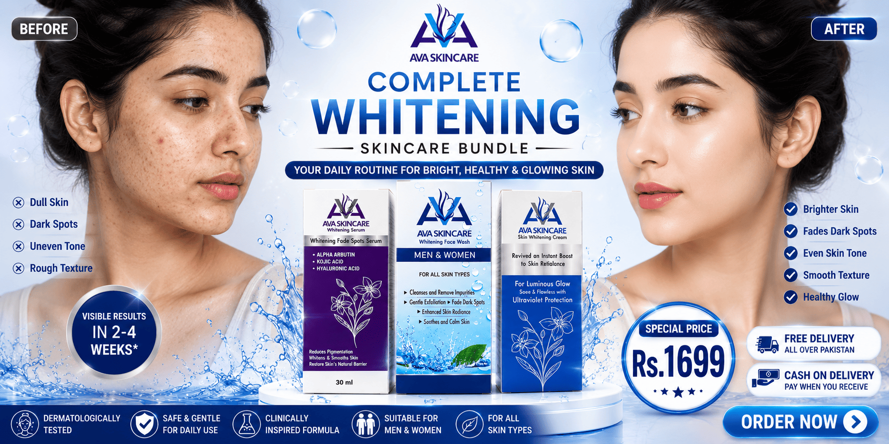 AVA Skincare Complete Whitening Bundle